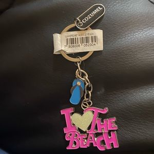 Keychain I heart the beach